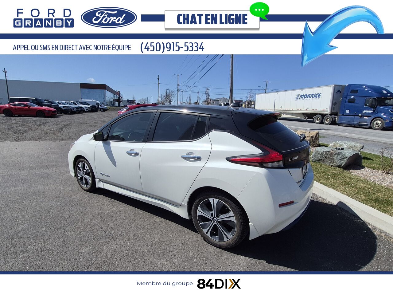 Nissan LEAF 2019 Blanc Granby - photo #4