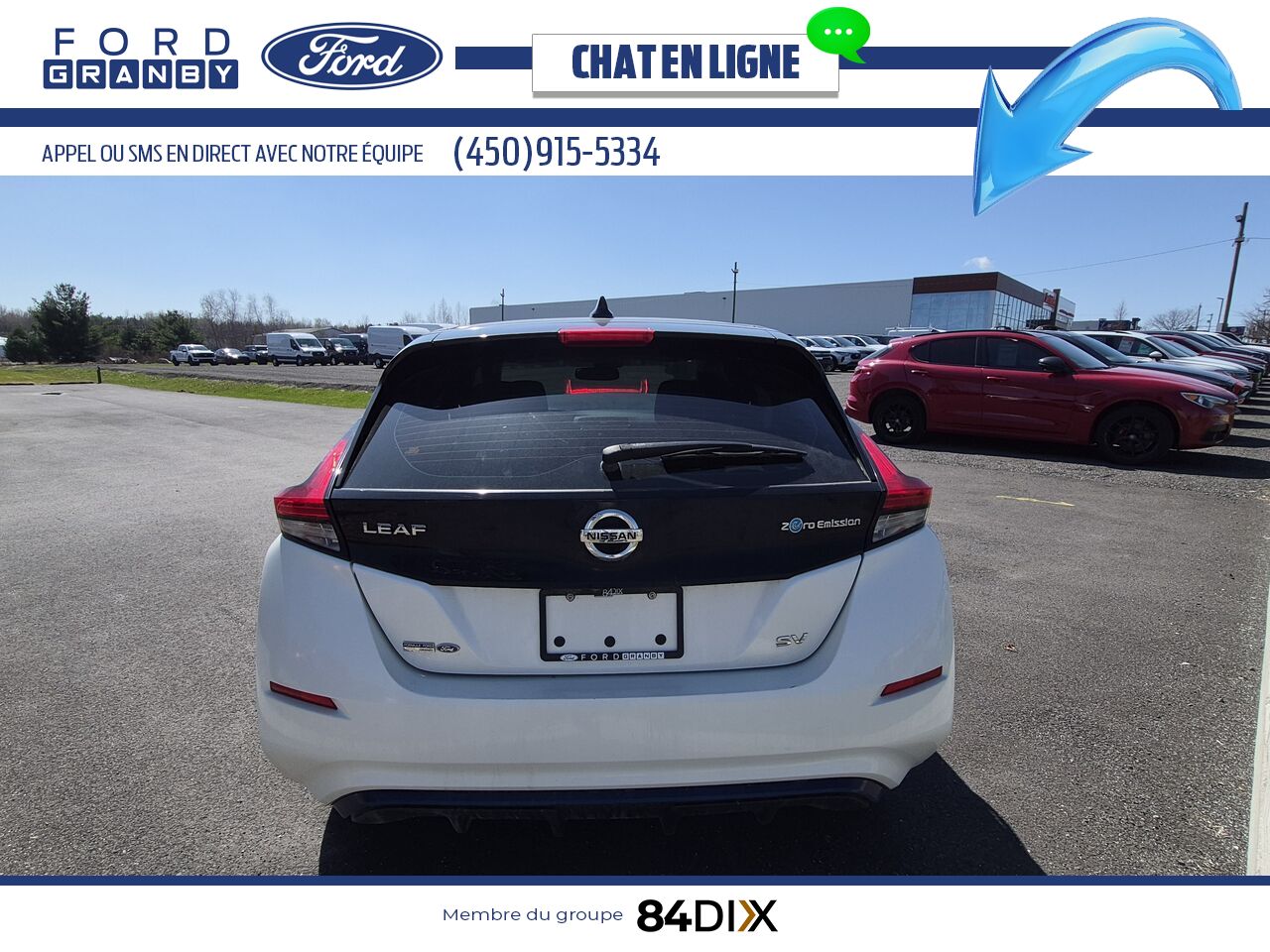 Nissan LEAF 2019 Blanc Granby - photo #5