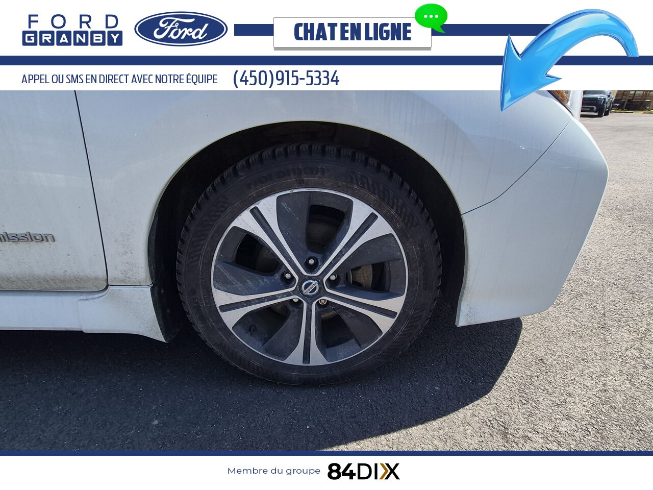 Nissan LEAF 2019 Blanc Granby - photo #8