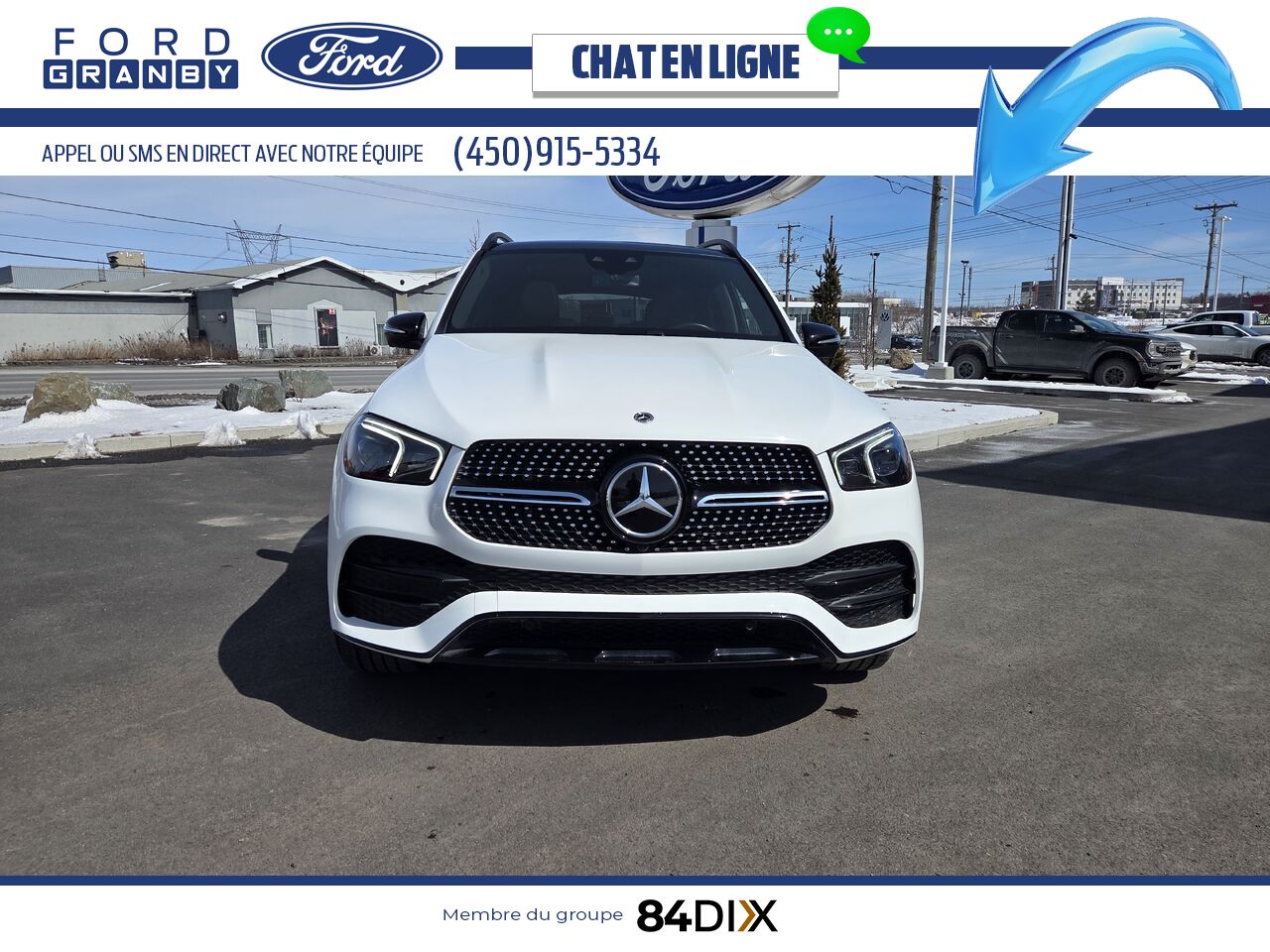 Mercedes-Benz GLE 450 4MATIC, CUIR, TOIT 2022 Blanc Granby - photo #1