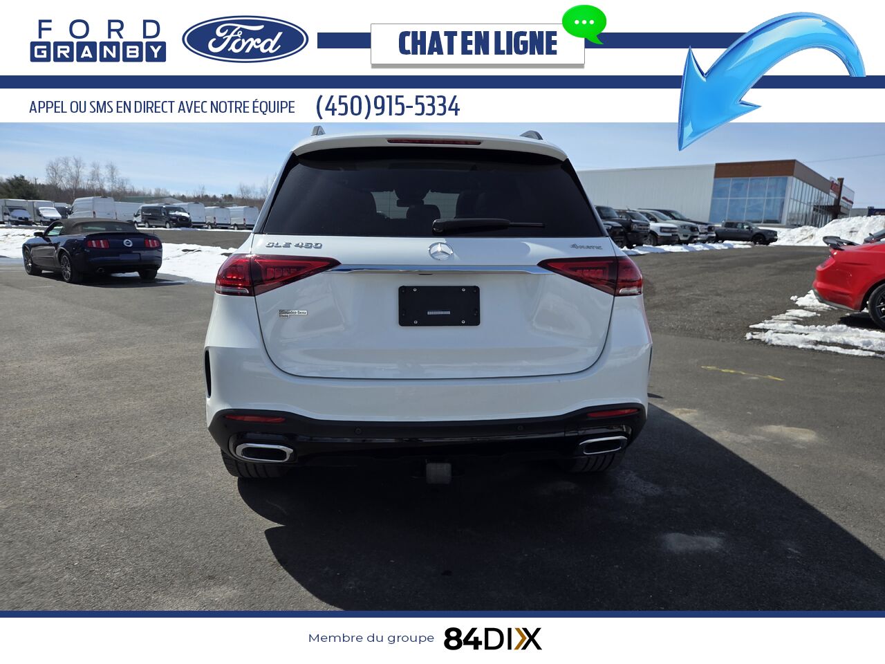 Mercedes-Benz GLE 450 4MATIC, CUIR, TOIT 2022 Blanc Granby - photo #5