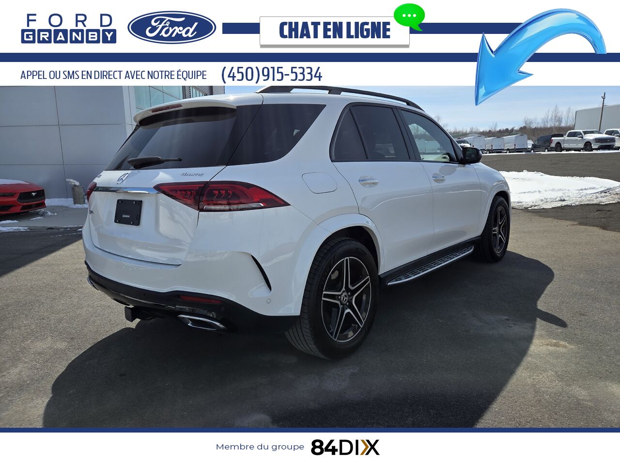 Mercedes-Benz GLE 450 4MATIC, CUIR, TOIT 2022 Blanc Granby - photo #6