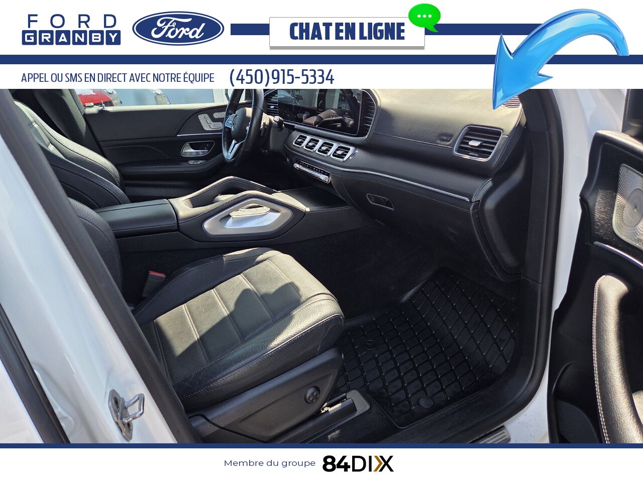 Mercedes-Benz GLE 450 4MATIC, CUIR, TOIT 2022 Blanc Granby - photo #8