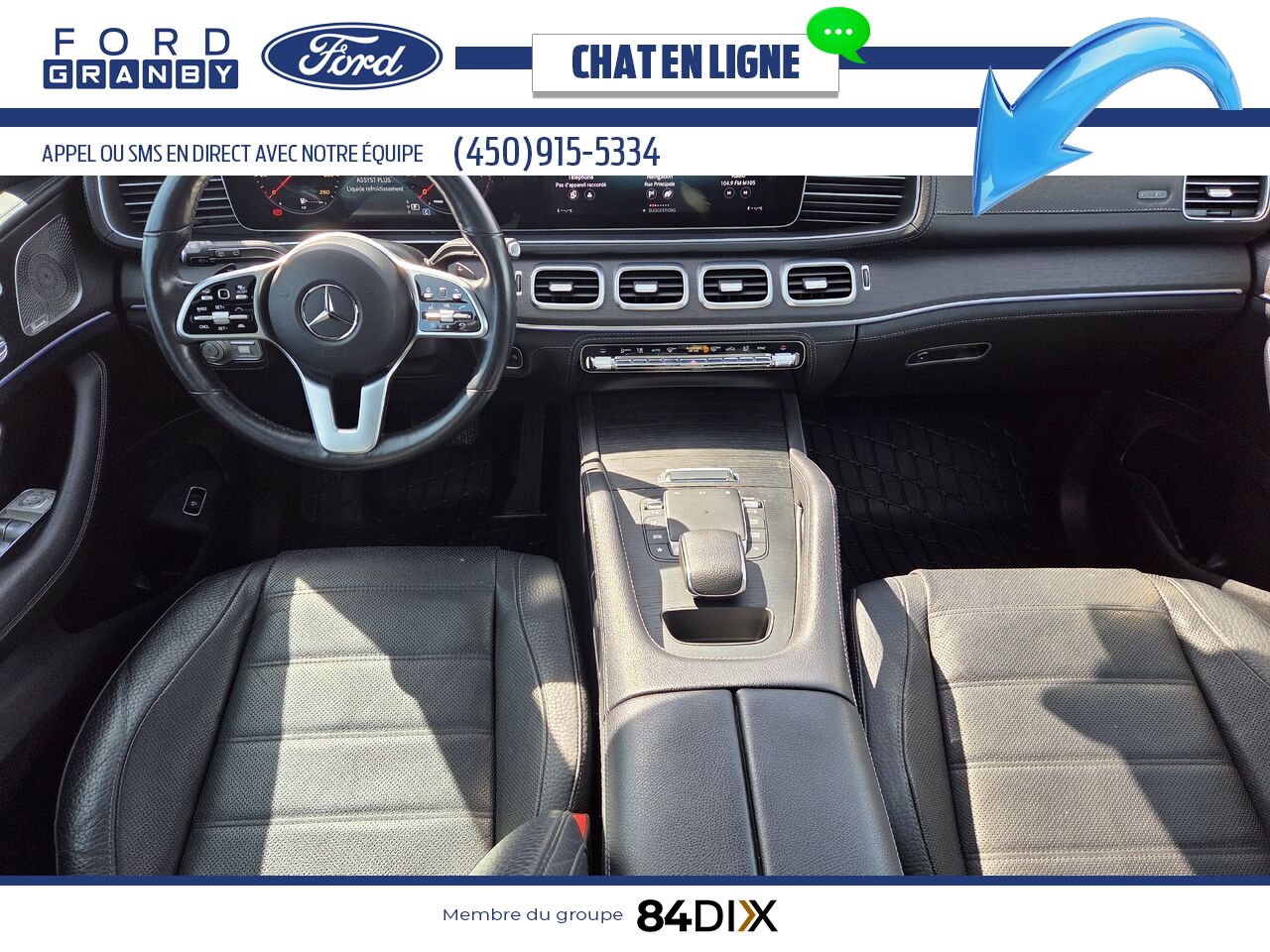 Mercedes-Benz GLE 450 4MATIC, CUIR, TOIT 2022 Blanc Granby - photo #10