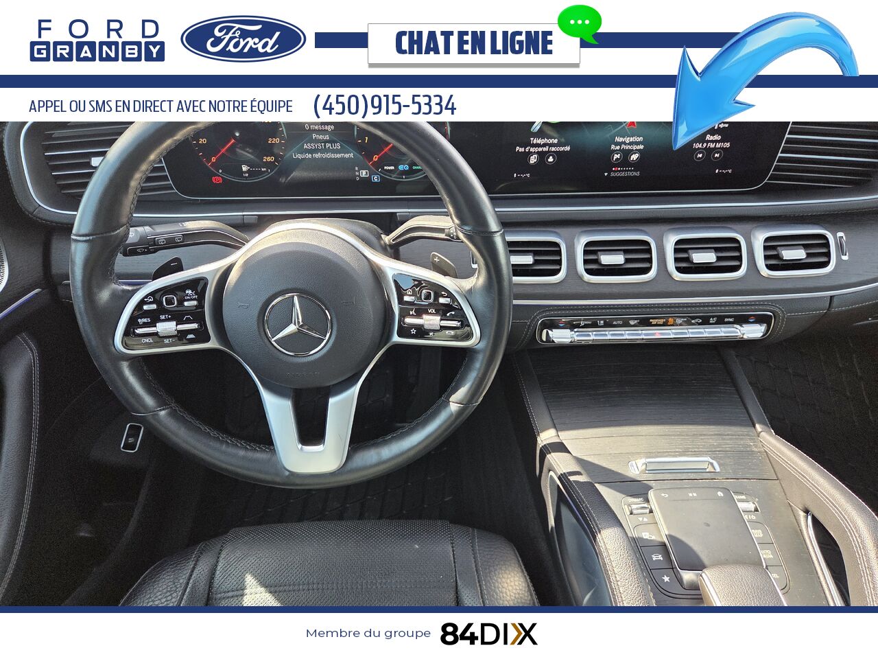 Mercedes-Benz GLE 450 4MATIC, CUIR, TOIT 2022 Blanc Granby - photo #11