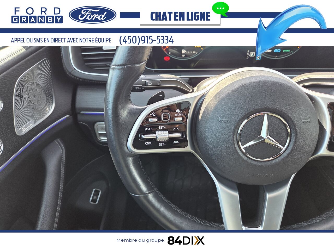 Mercedes-Benz GLE 450 4MATIC, CUIR, TOIT 2022 Blanc Granby - photo #12