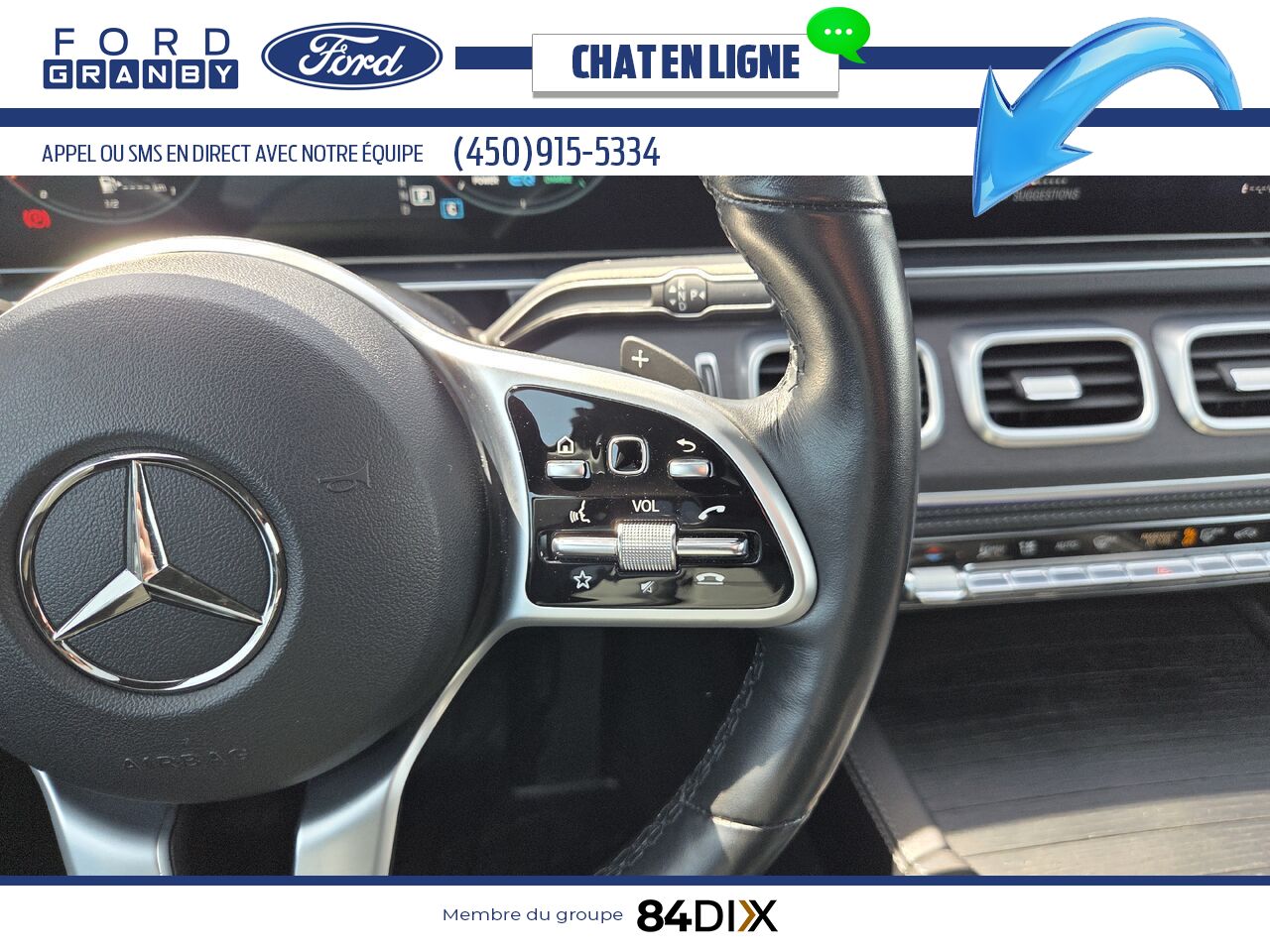 Mercedes-Benz GLE 450 4MATIC, CUIR, TOIT 2022 Blanc Granby - photo #13