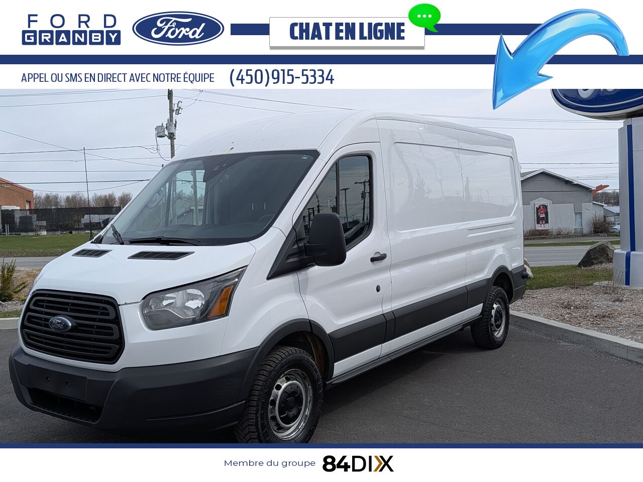 Ford Transit fourgon utilitaire 2016 Blanc Granby - photo #2