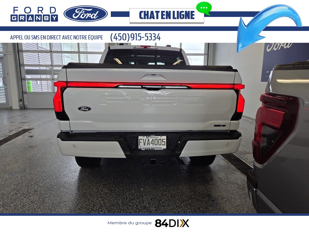 Ford F-150 LIGHTNING LARIAT, CUIR, TOIT 2025 Blanc Granby - photo #2