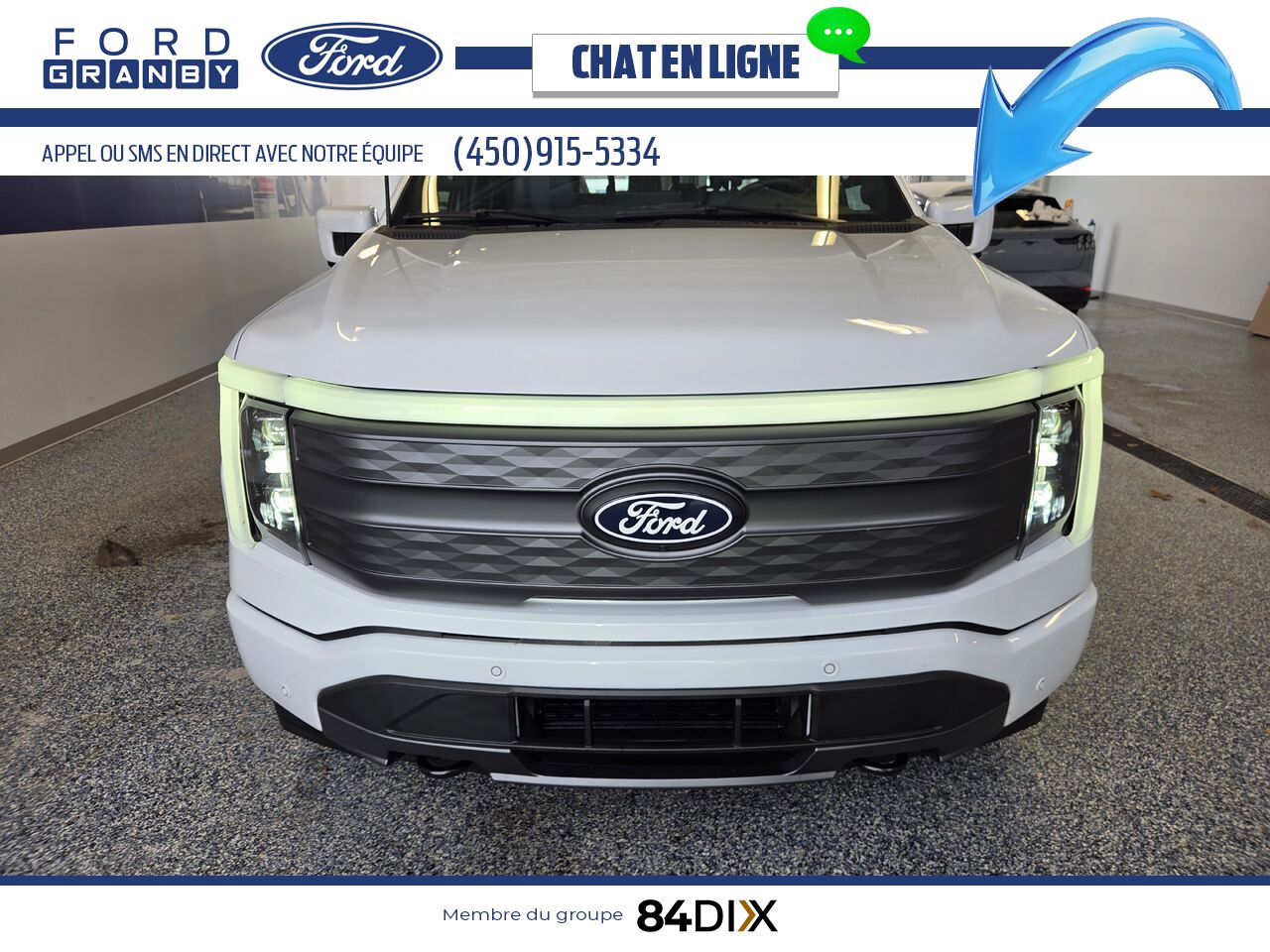 Ford F-150 LIGHTNING LARIAT, CUIR, TOIT 2025 Blanc Granby - photo #6