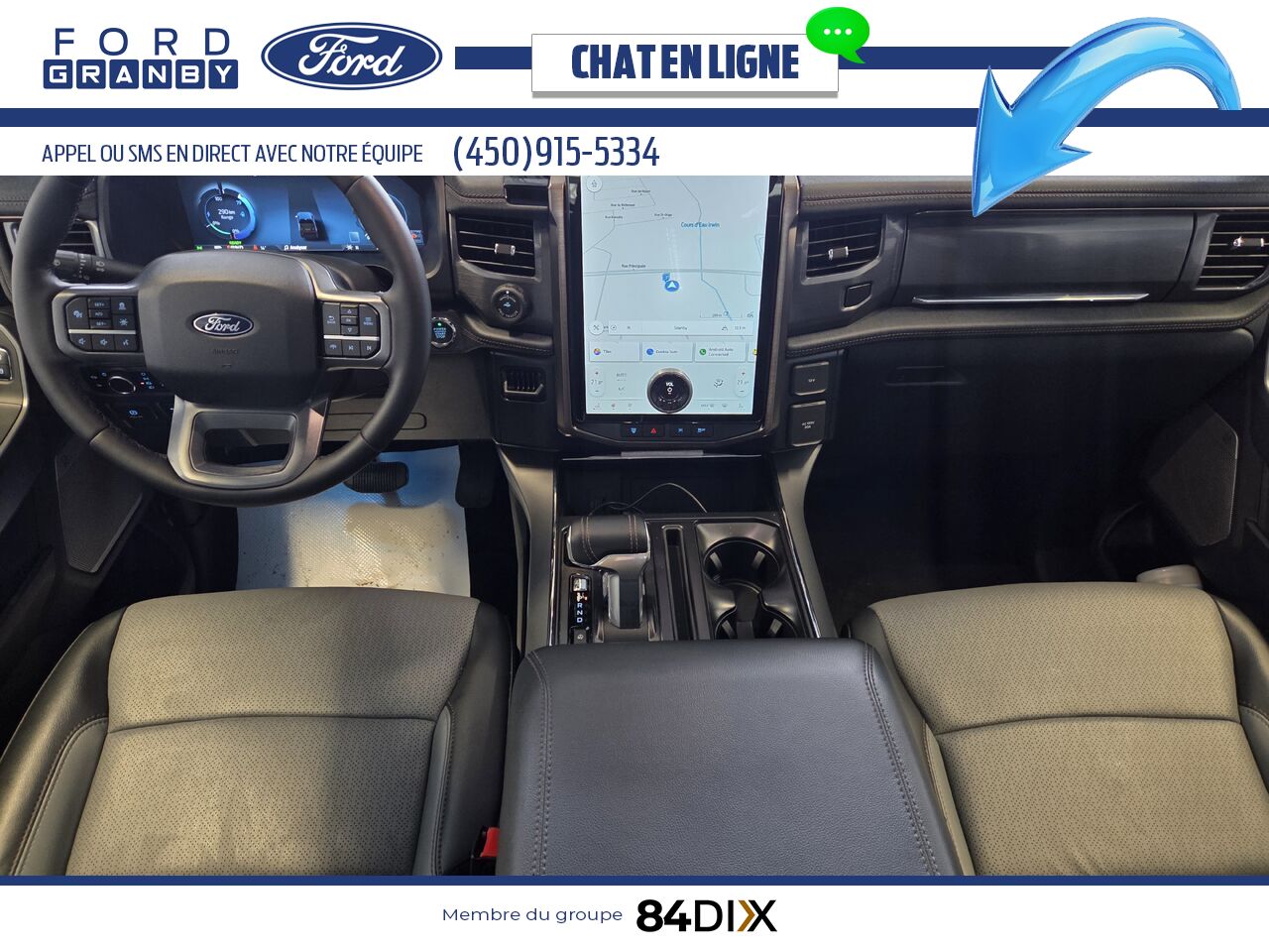 Ford F-150 LIGHTNING LARIAT, CUIR, TOIT 2025 Blanc Granby - photo #8