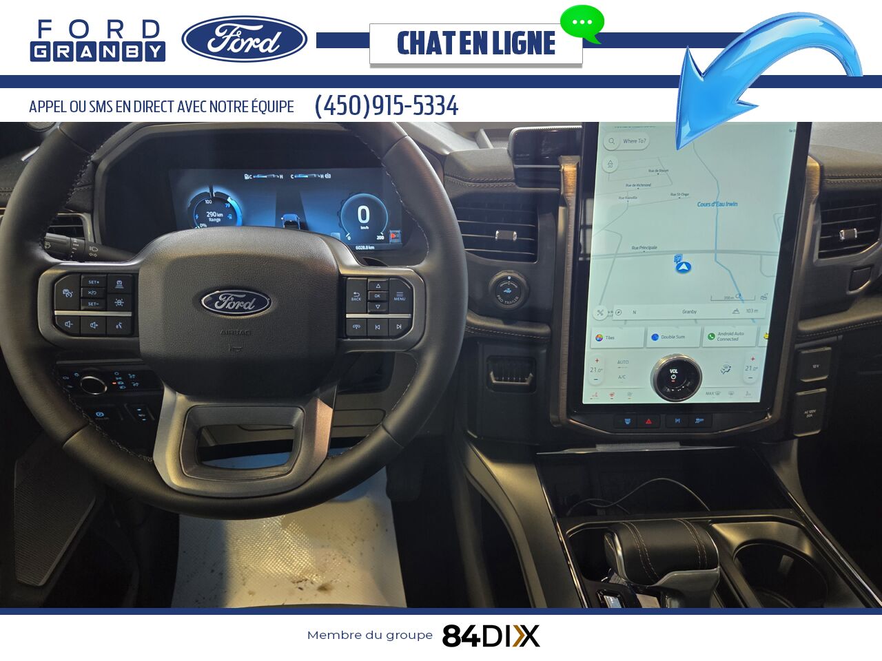 Ford F-150 LIGHTNING LARIAT, CUIR, TOIT 2025 Blanc Granby - photo #9