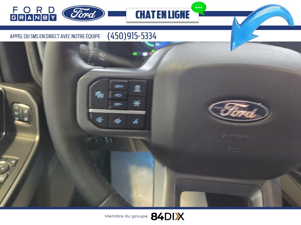 Ford F-150 LIGHTNING LARIAT, CUIR, TOIT 2025 Blanc Granby - photo #10