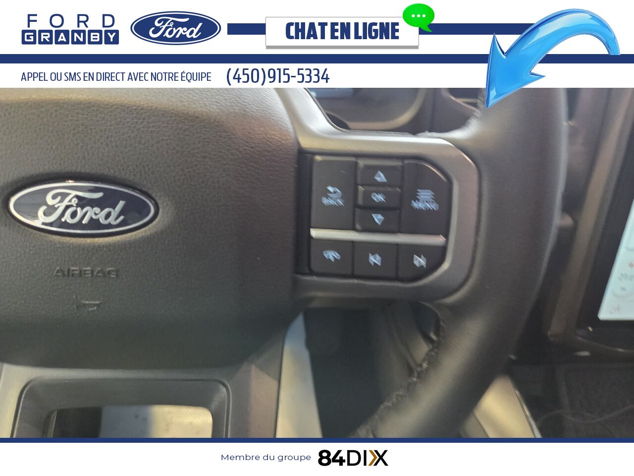 Ford F-150 LIGHTNING LARIAT, CUIR, TOIT 2025 Blanc Granby - photo #11