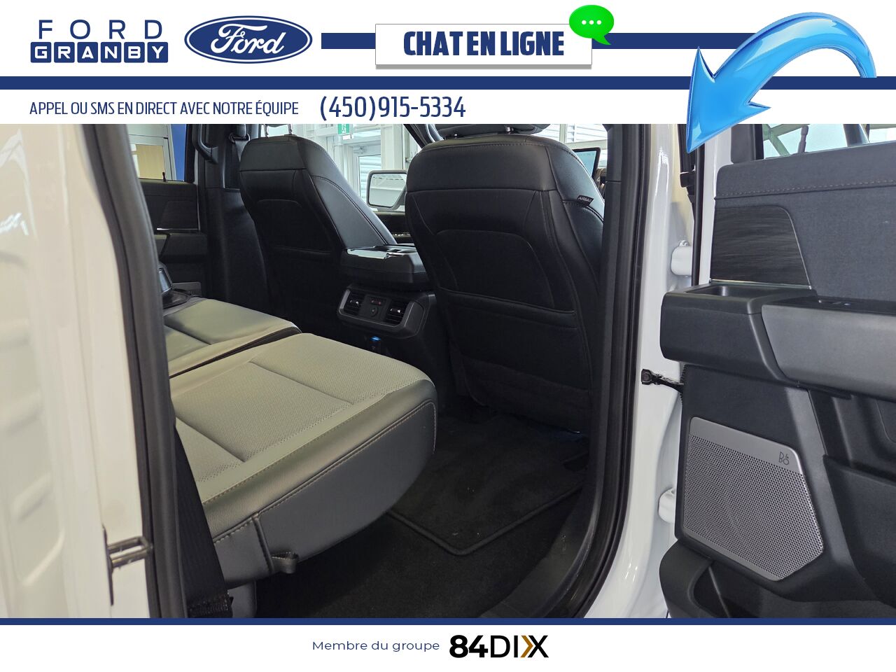 Ford F-150 LIGHTNING LARIAT, CUIR, TOIT 2025 Blanc Granby - photo #22