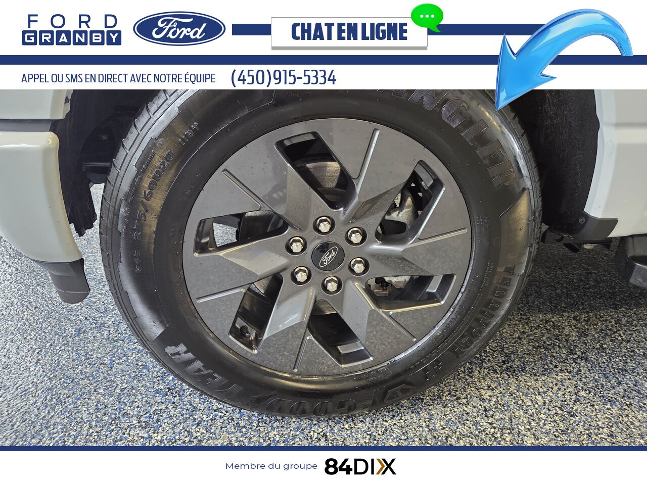 Ford F-150 LIGHTNING LARIAT, CUIR, TOIT 2025 Blanc Granby - photo #24