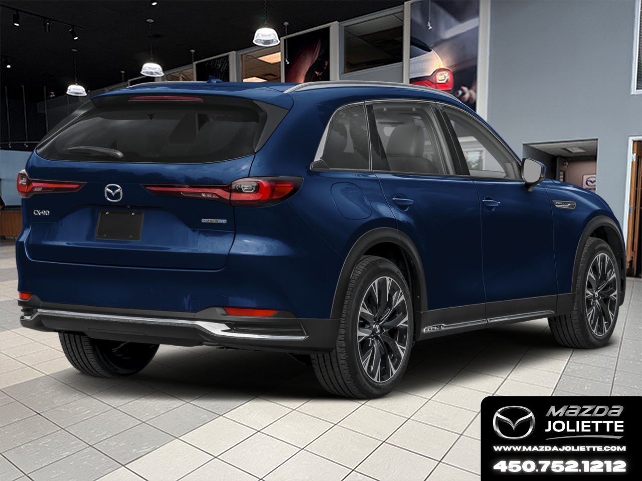 MAZDA CX-90 hybride rechargeable 2026 Bleu cristal fonc&eacute; mica Notre-Dame-des-Prairies - photo #2