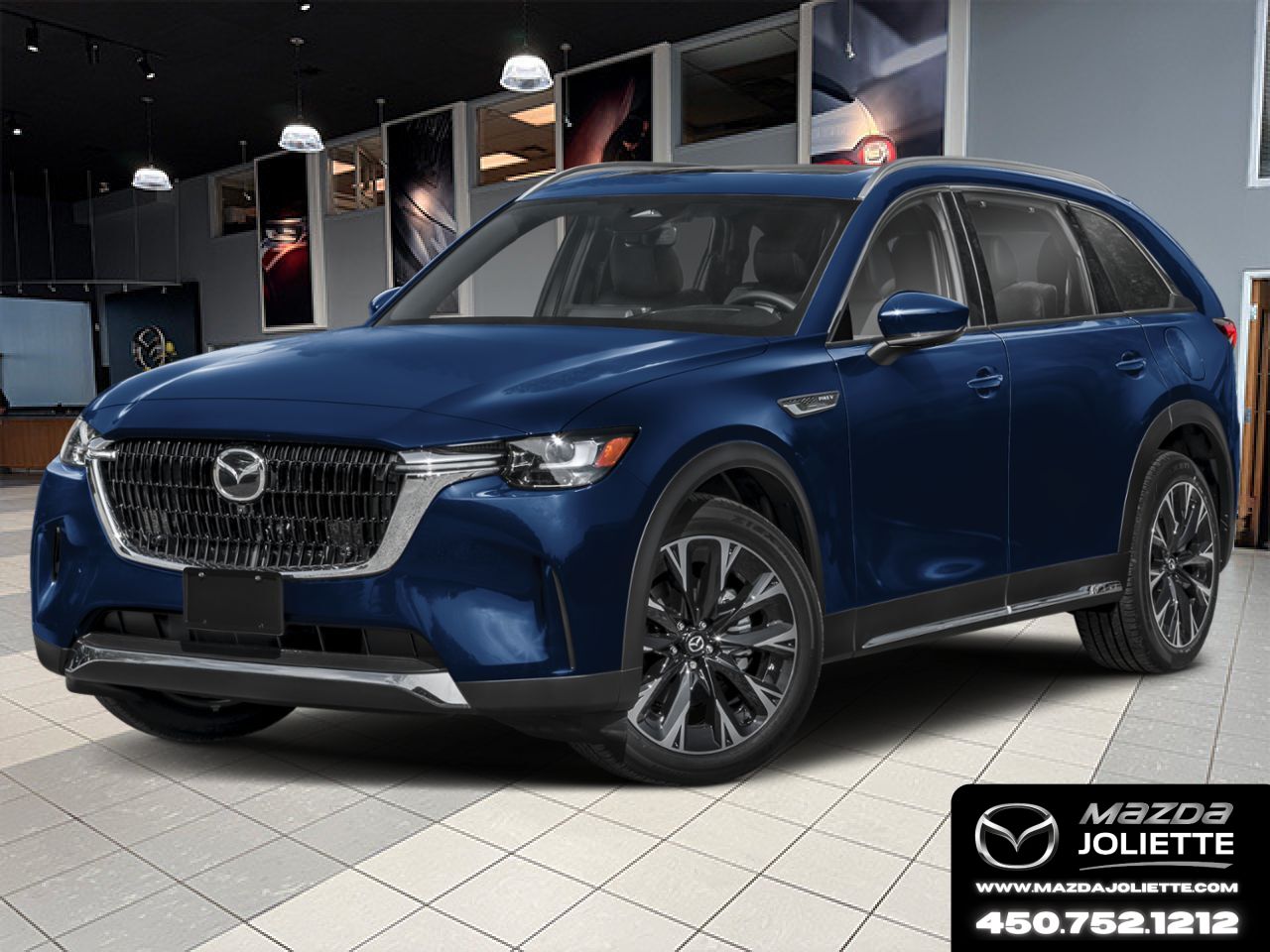 MAZDA CX-90 hybride rechargeable 2026 Bleu cristal fonc&eacute; mica Notre-Dame-des-Prairies - photo #0
