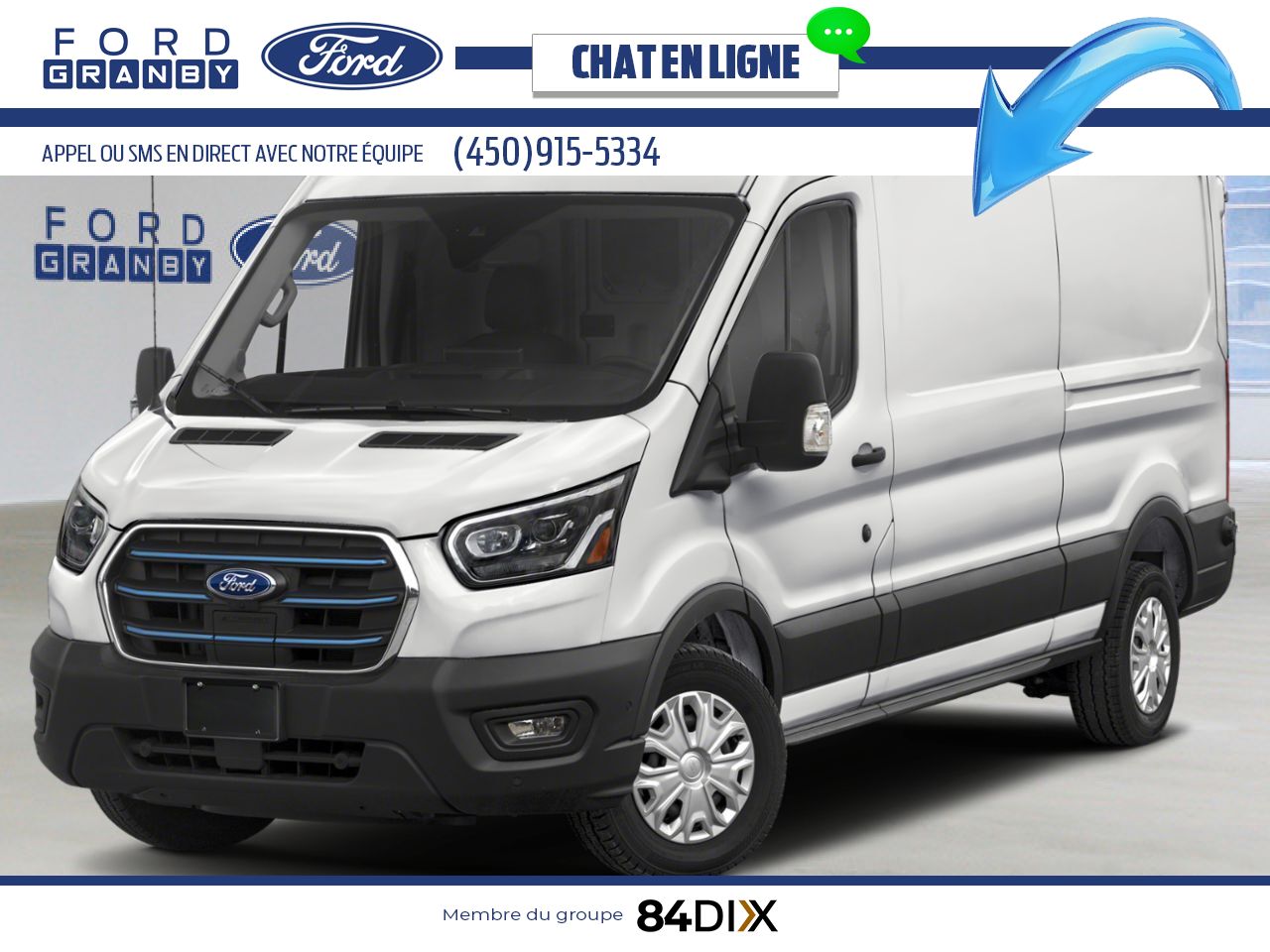 Ford E-Transit fourgonnette utilitaire 2025 Blanc Oxford Granby - photo #0