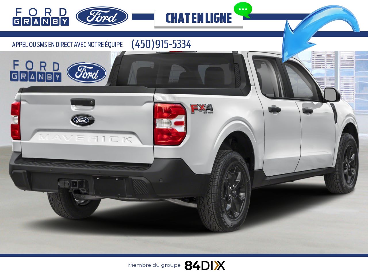 Ford Maverick 2026 Blanc sid&eacute;ral m&eacute;tallis&eacute; Granby - photo #1