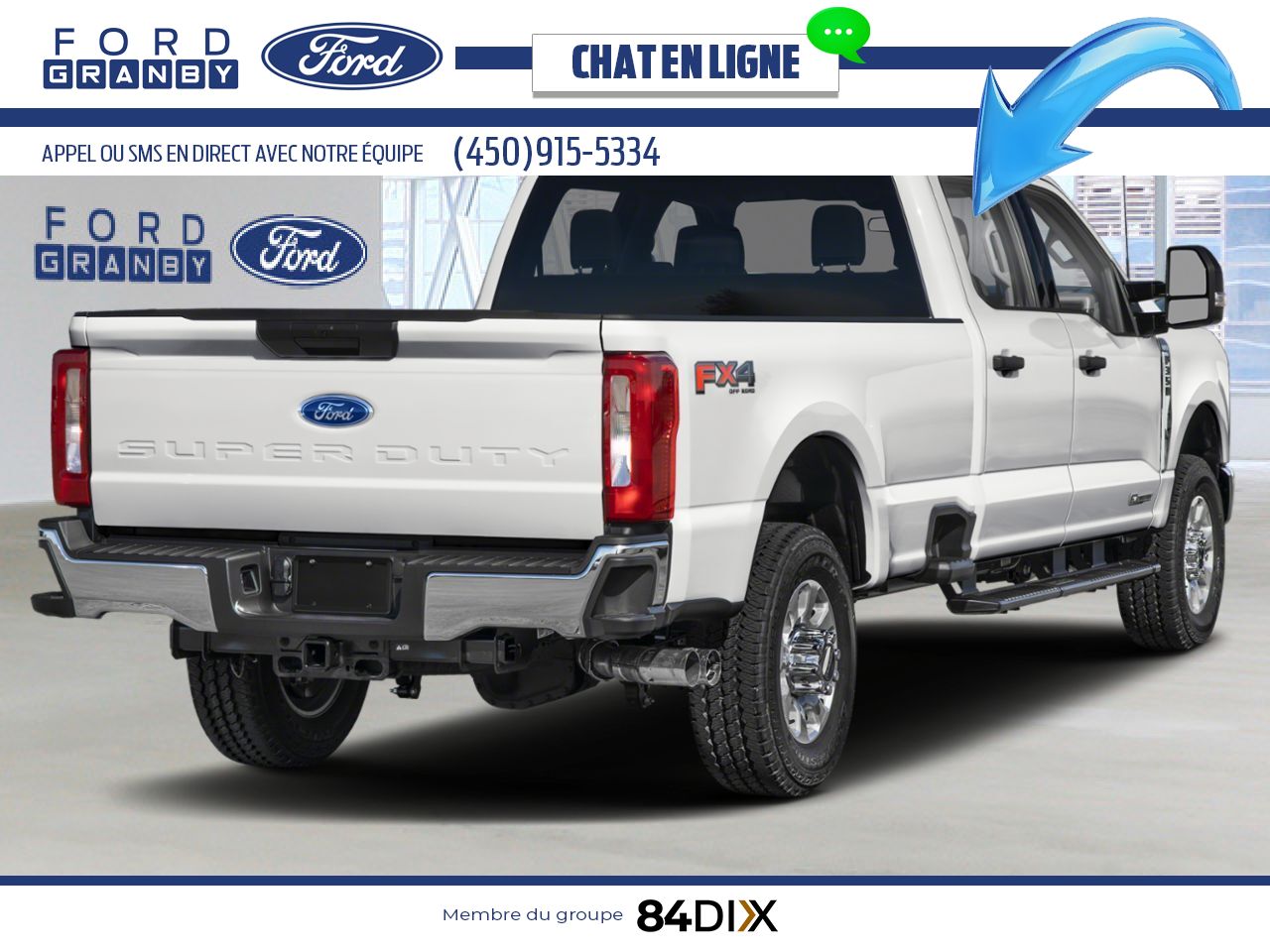 Ford Super Duty F-350 &agrave; roues arri&egrave;re jumel&eacute;es 2026 Blanc Oxford Granby - photo #1