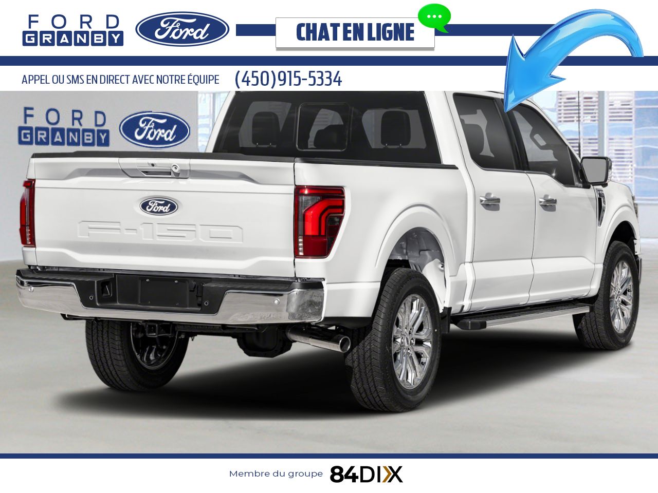 Ford F-150 2026 Blanc Oxford Granby - photo #2