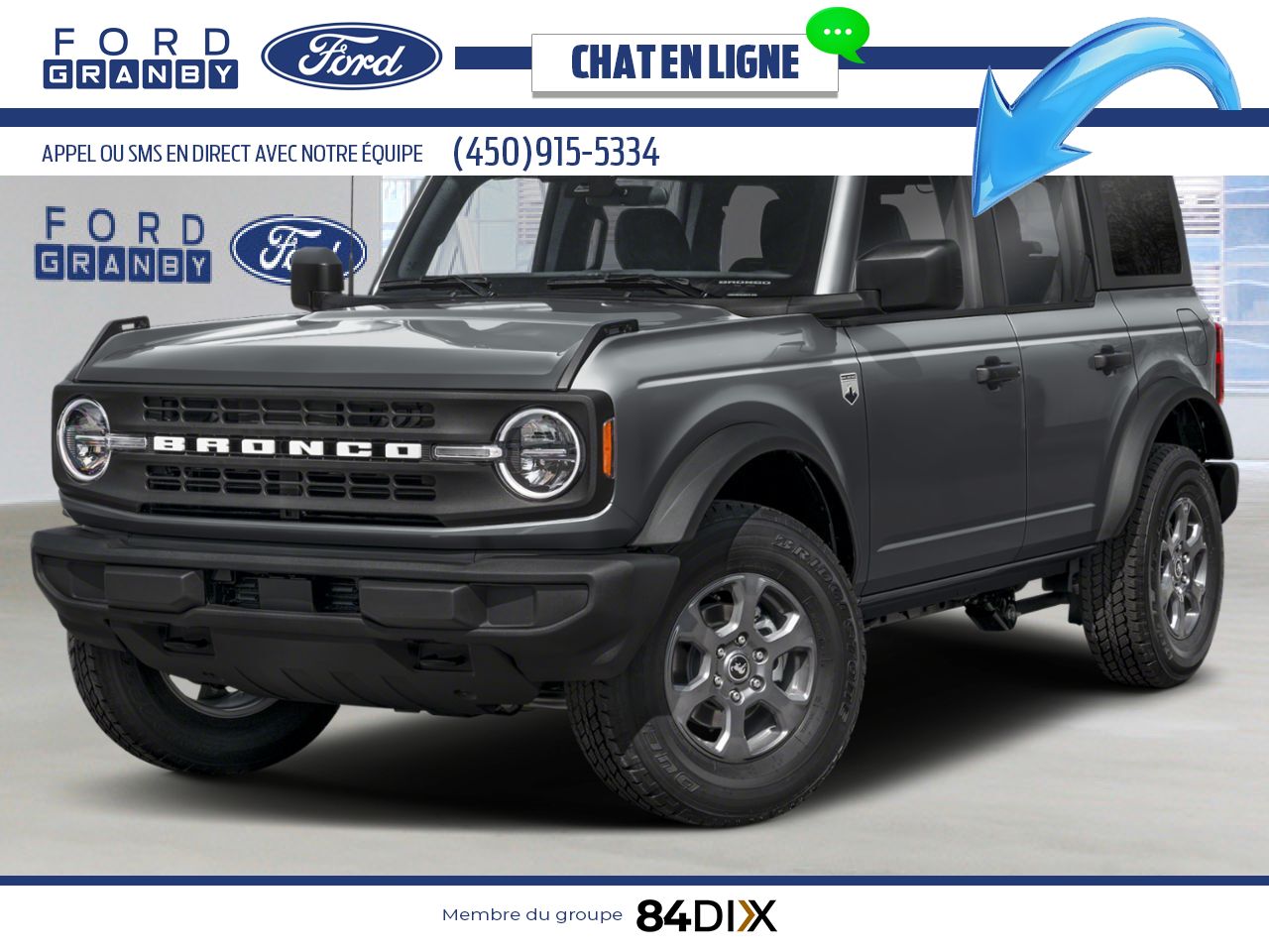 Ford Bronco 2026 Gris carbonis&eacute; m&eacute;tallis&eacute; Granby - photo #0