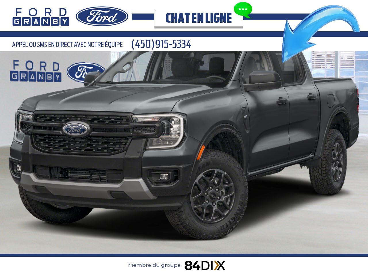 Ford Ranger 2026 Gris carbonis&eacute; m&eacute;tallis&eacute; Granby - photo #0