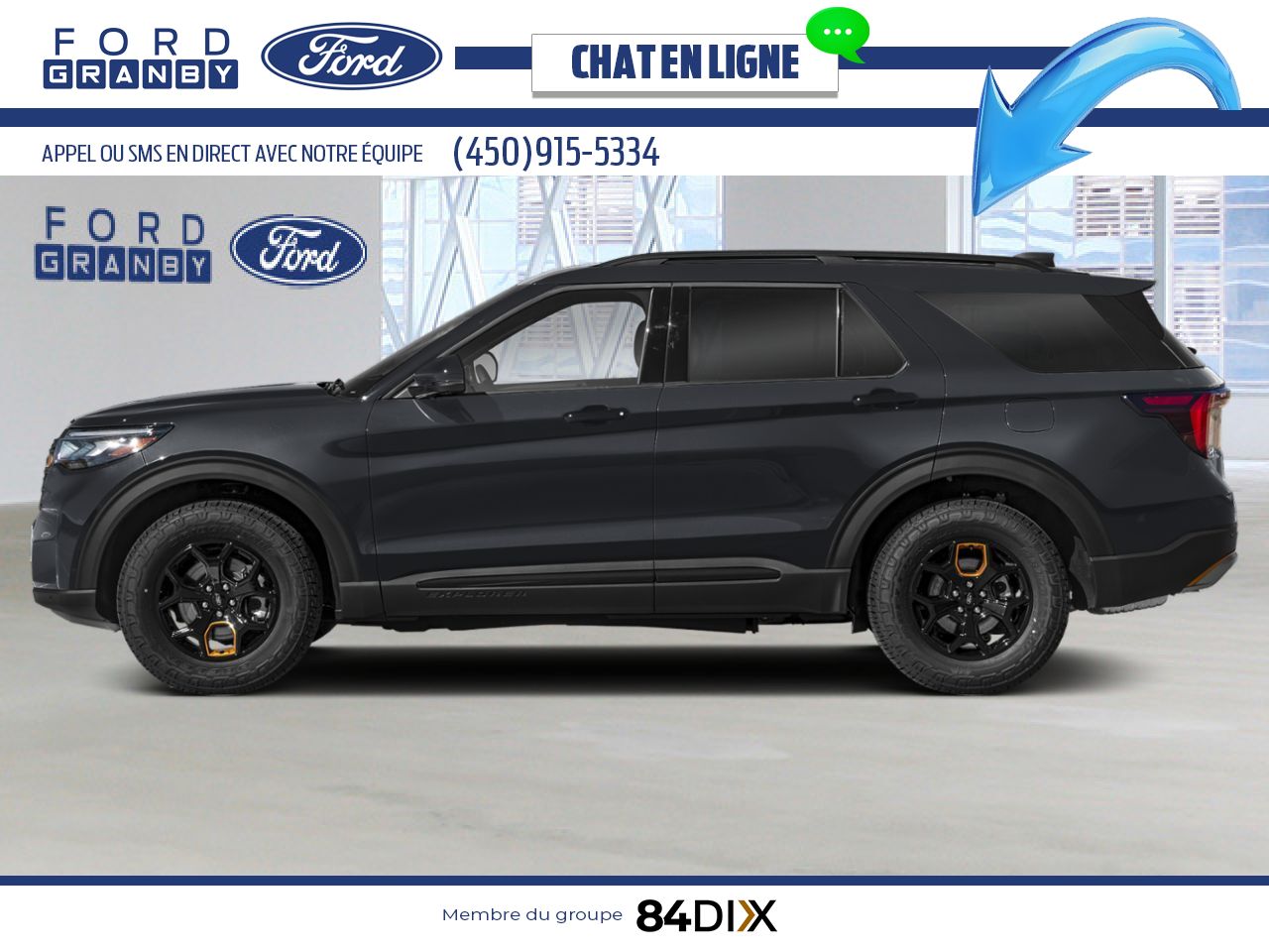 2026 Ford Explorer Agate Black Metallic Granby - photo #2
