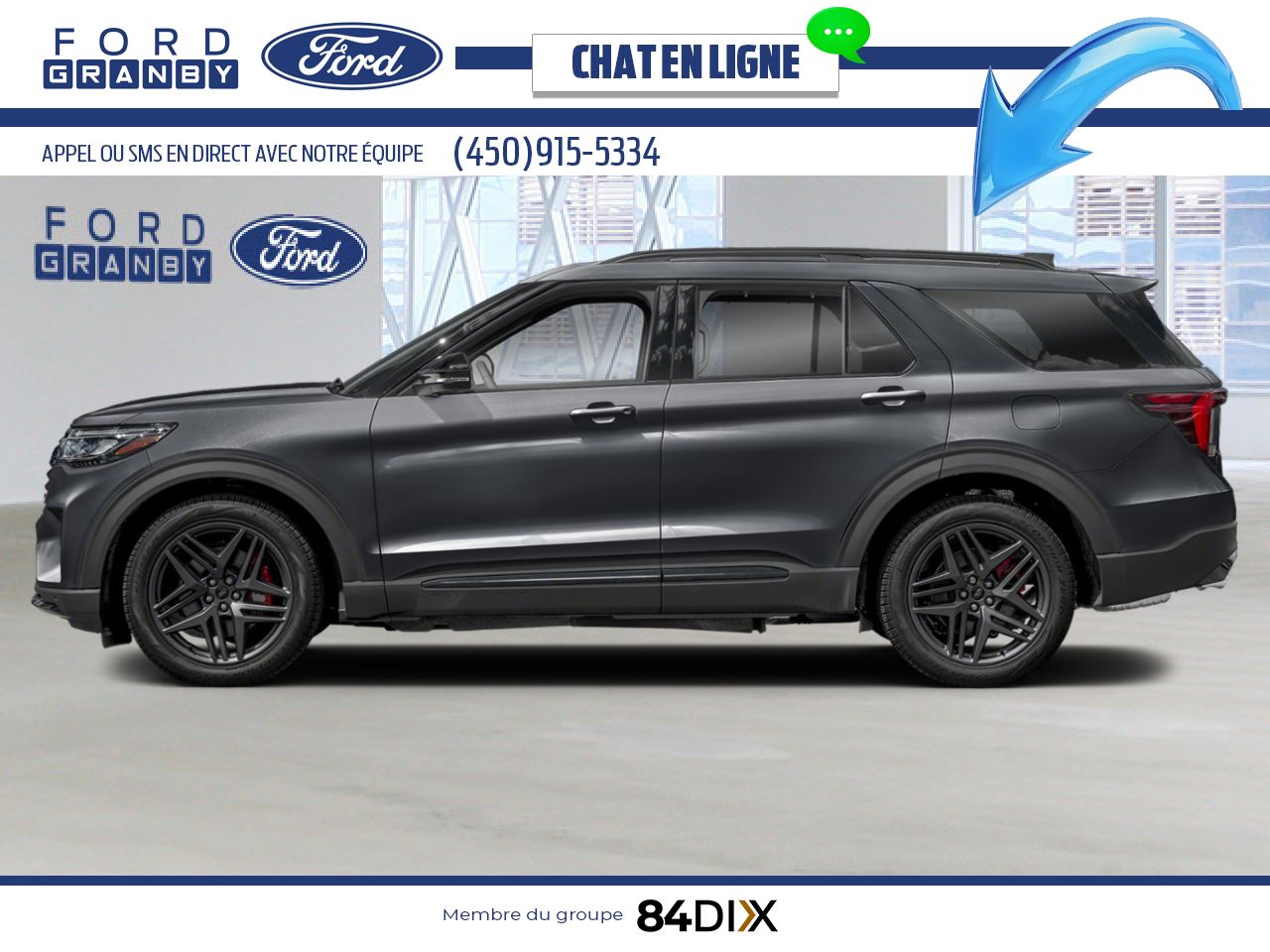 2026 Ford Explorer Agate Black Metallic Granby - photo #2