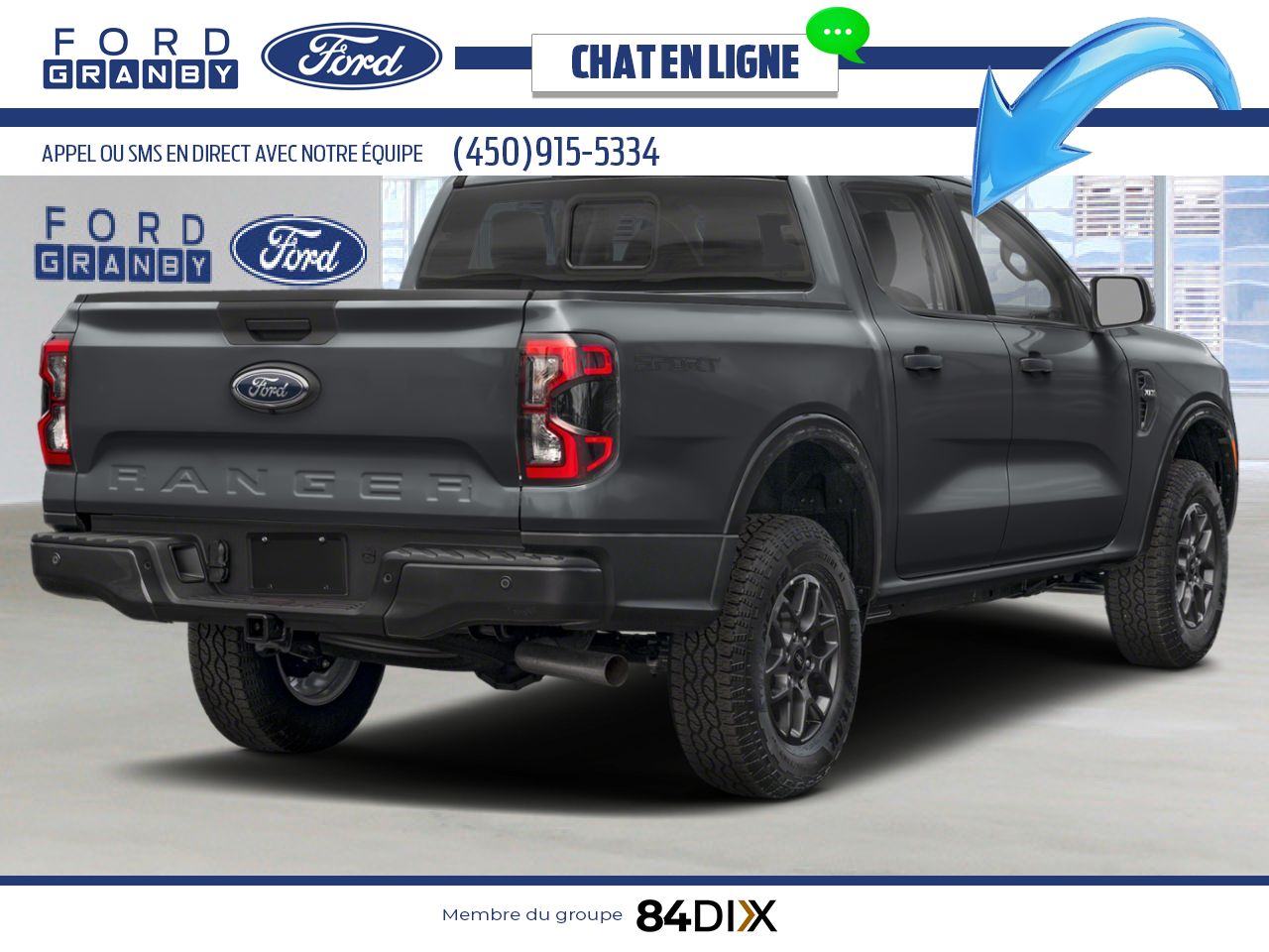 Ford Ranger 2026 Gris carbonis&eacute; m&eacute;tallis&eacute; Granby - photo #2