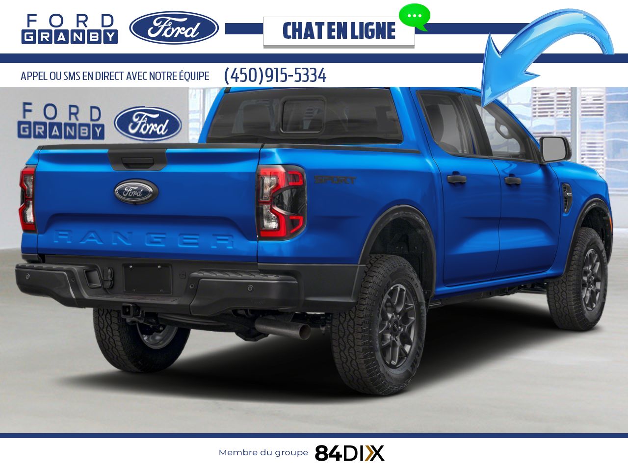 Ford Ranger 2026 Bleu v&eacute;locit&eacute; m&eacute;tallis&eacute; Granby - photo #2