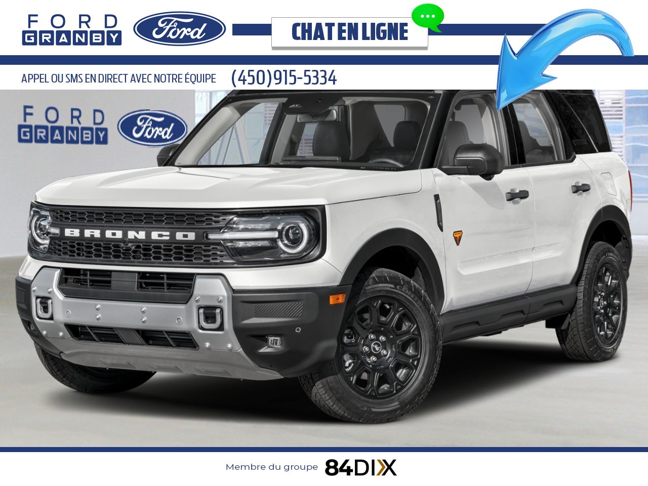 2026 Ford Bronco Sport Oxford White Granby - photo #0