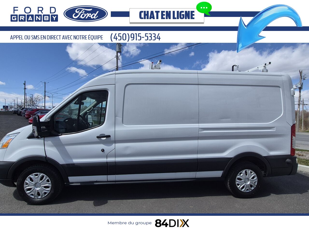 Ford Transit fourgon utilitaire 2015 Blanc Granby - photo #3
