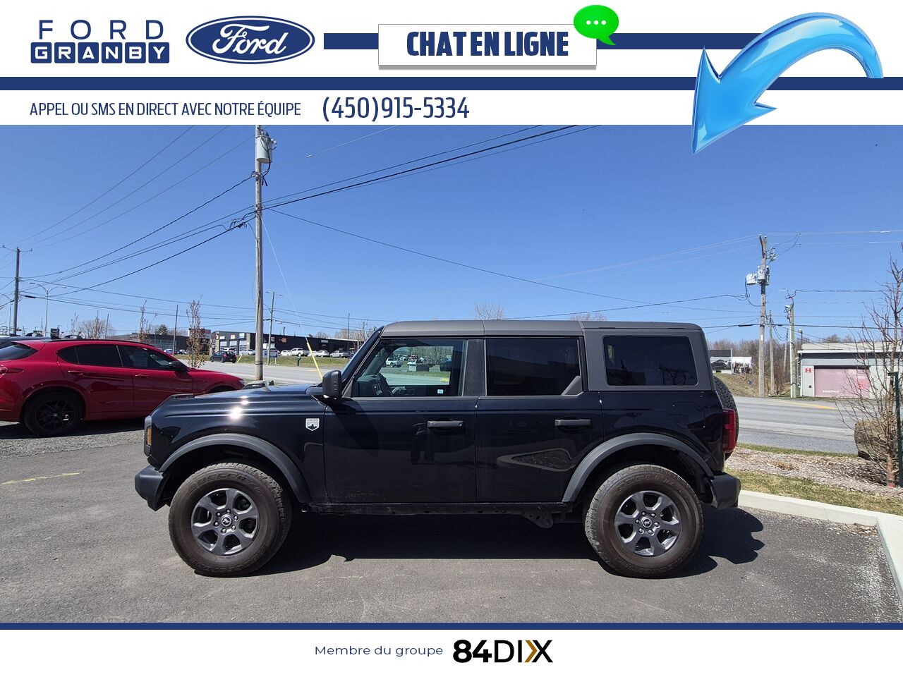 Ford Bronco 2023 Noir Granby - photo #3
