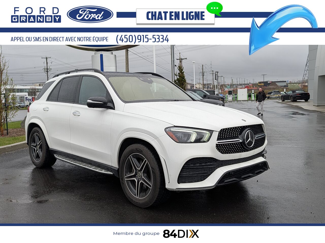 Mercedes-Benz GLE 450 4MATIC, CUIR, TOIT 2022 Blanc Granby - photo #0
