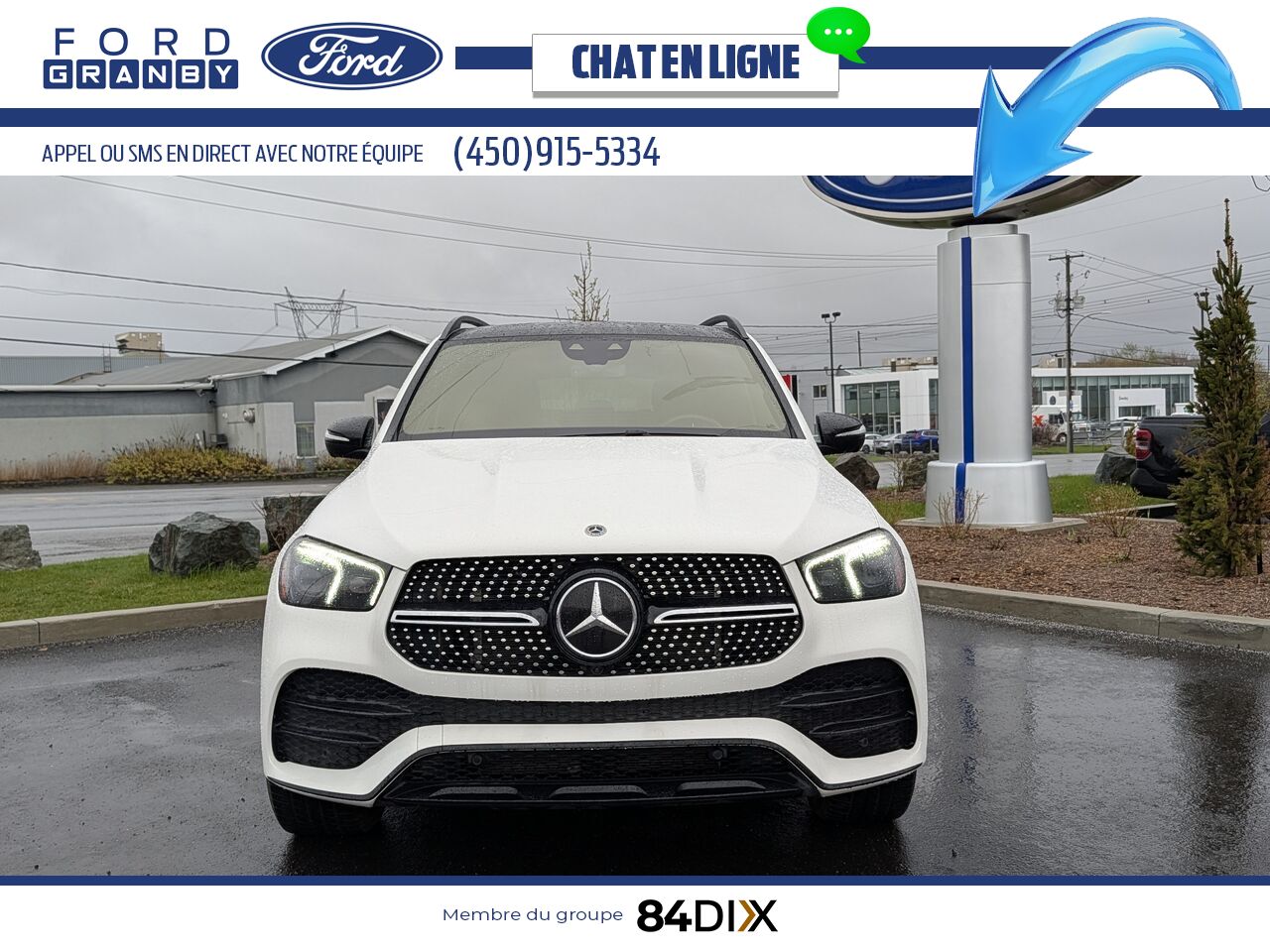 Mercedes-Benz GLE 450 4MATIC, CUIR, TOIT 2022 Blanc Granby - photo #1