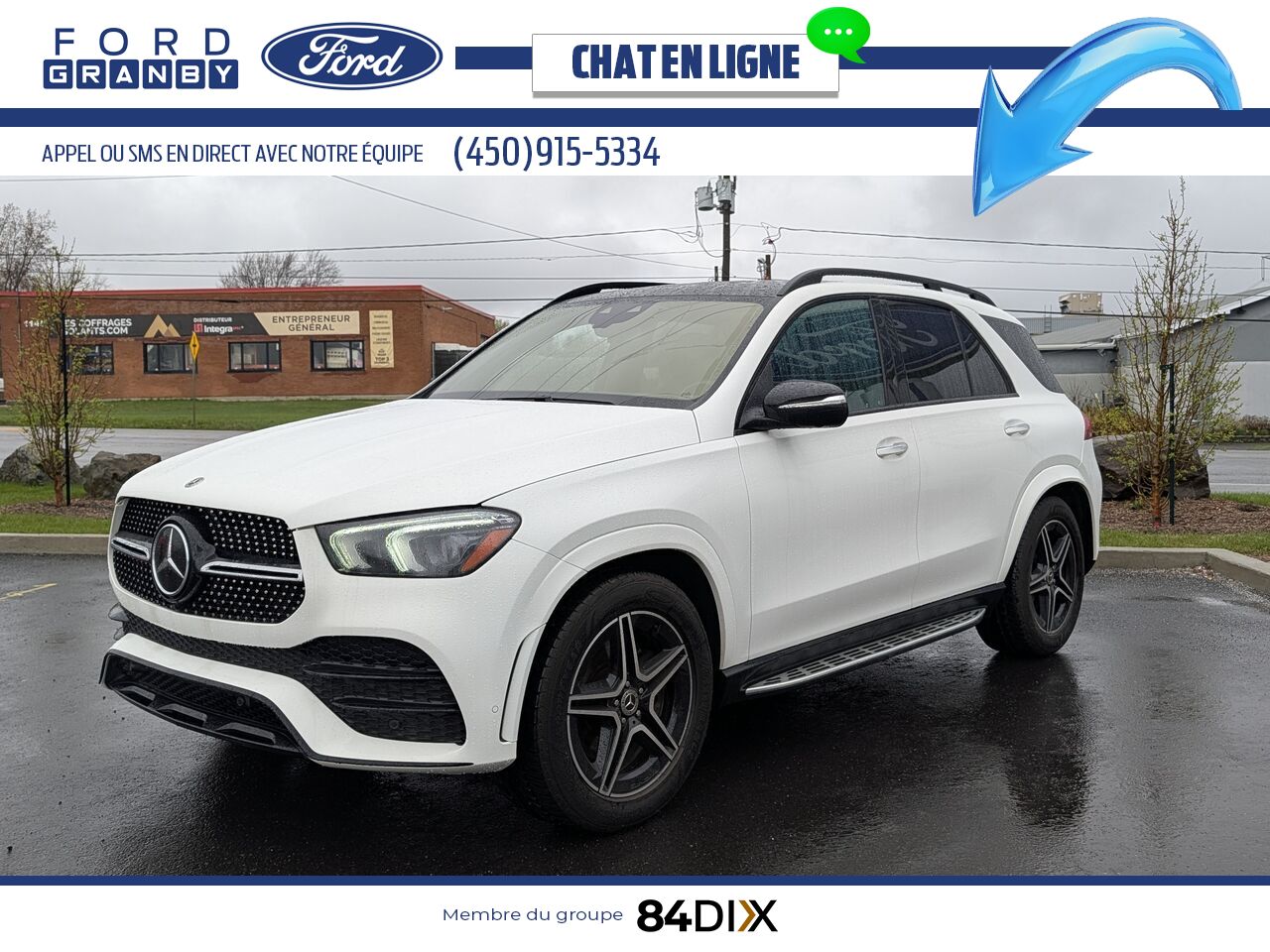 Mercedes-Benz GLE 450 4MATIC, CUIR, TOIT 2022 Blanc Granby - photo #2