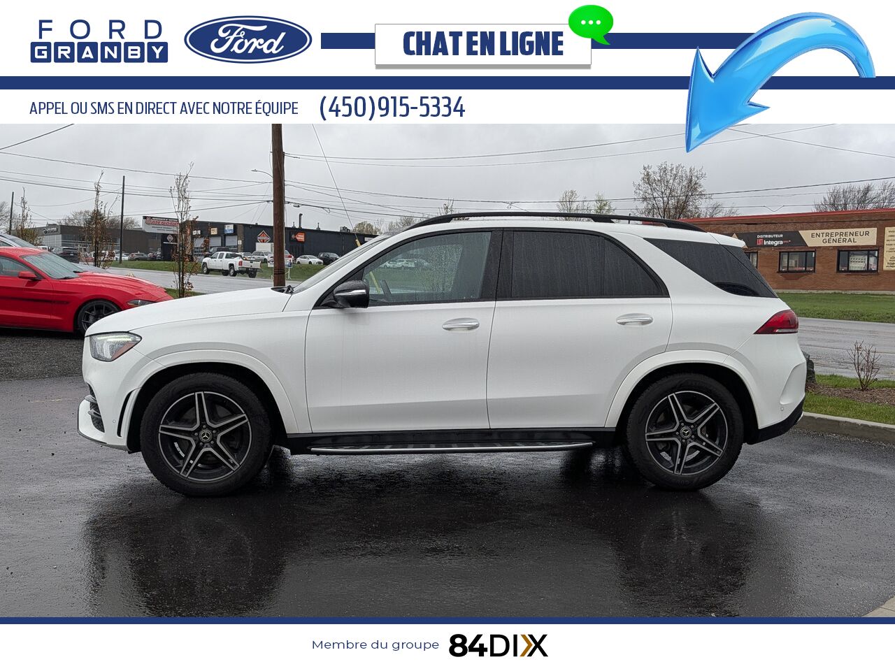 Mercedes-Benz GLE 450 4MATIC, CUIR, TOIT 2022 Blanc Granby - photo #3