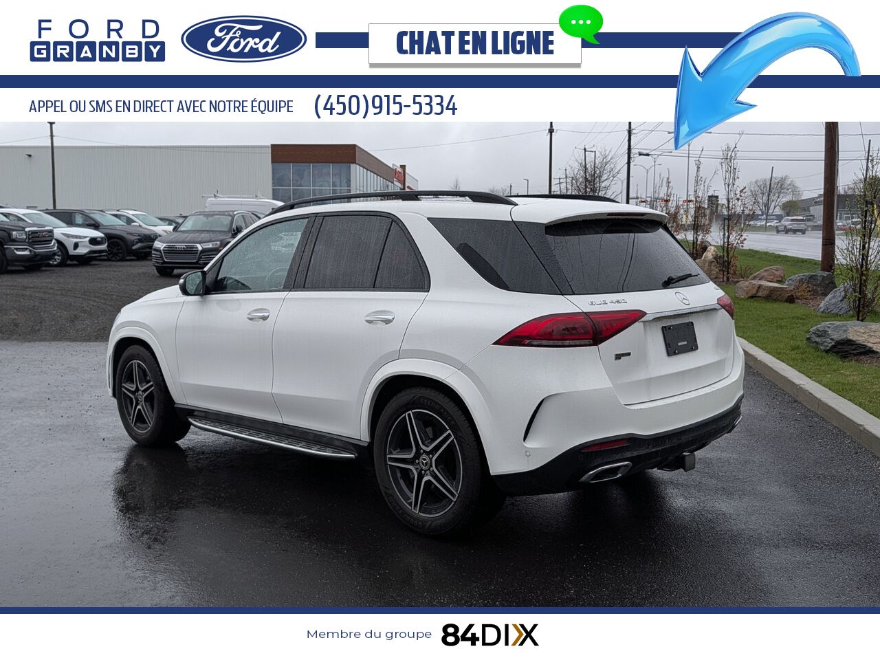 Mercedes-Benz GLE 450 4MATIC, CUIR, TOIT 2022 Blanc Granby - photo #4