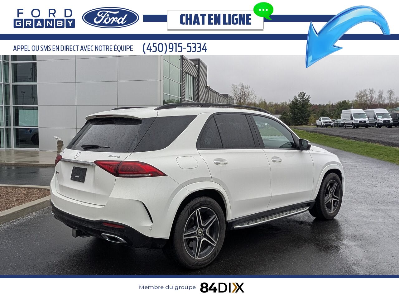 Mercedes-Benz GLE 450 4MATIC, CUIR, TOIT 2022 Blanc Granby - photo #6