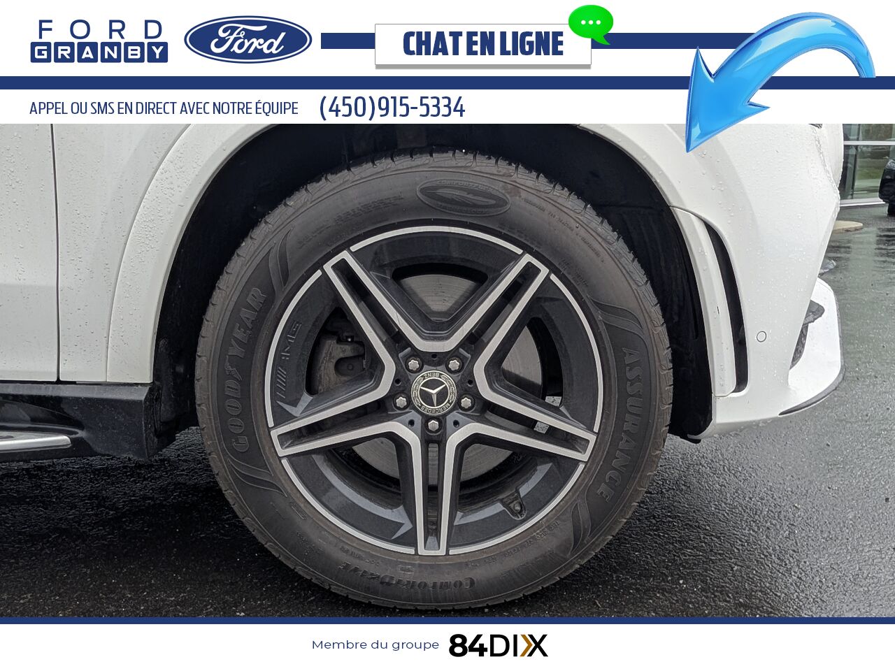 Mercedes-Benz GLE 450 4MATIC, CUIR, TOIT 2022 Blanc Granby - photo #10