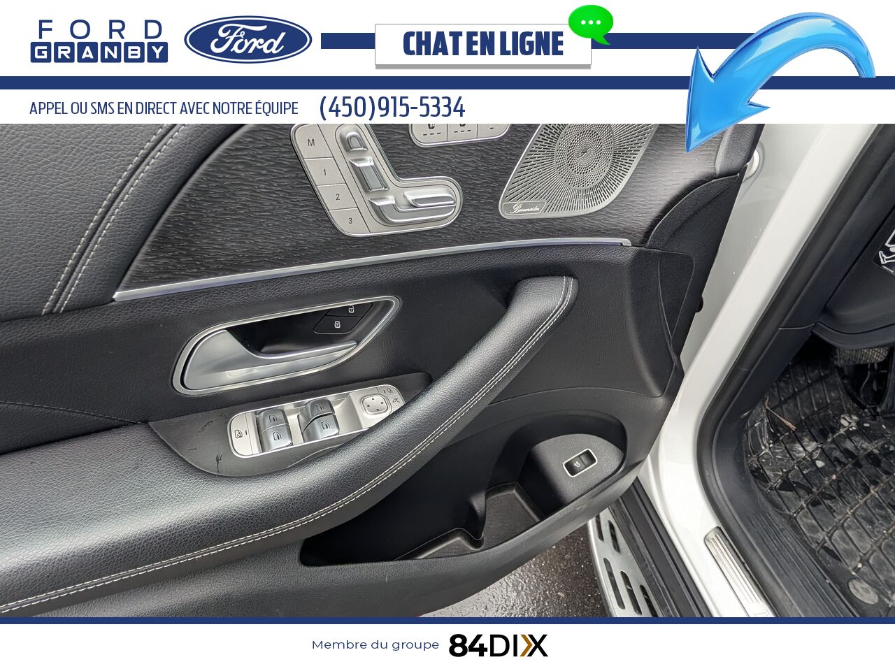 Mercedes-Benz GLE 450 4MATIC, CUIR, TOIT 2022 Blanc Granby - photo #12