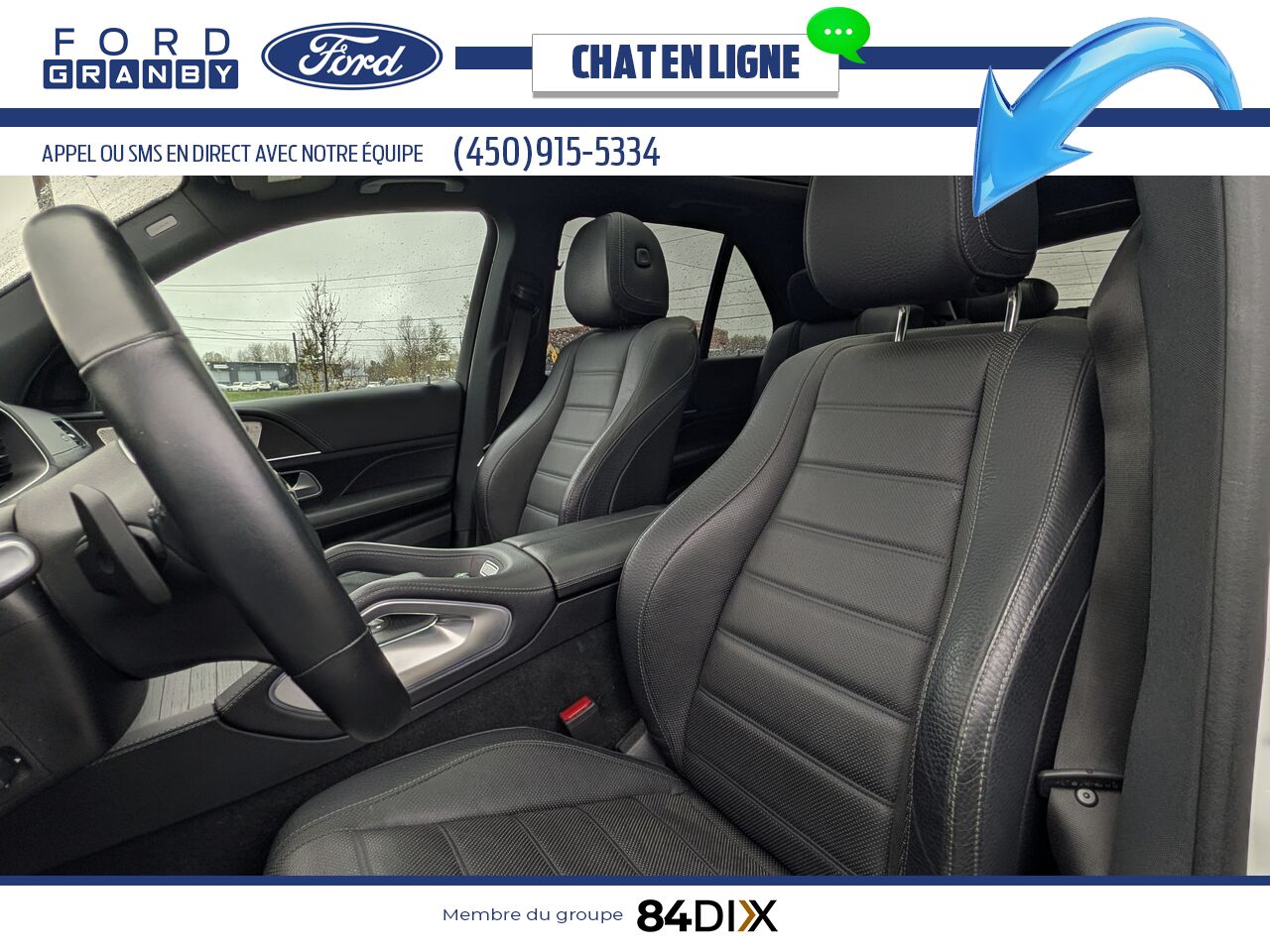 Mercedes-Benz GLE 450 4MATIC, CUIR, TOIT 2022 Blanc Granby - photo #14