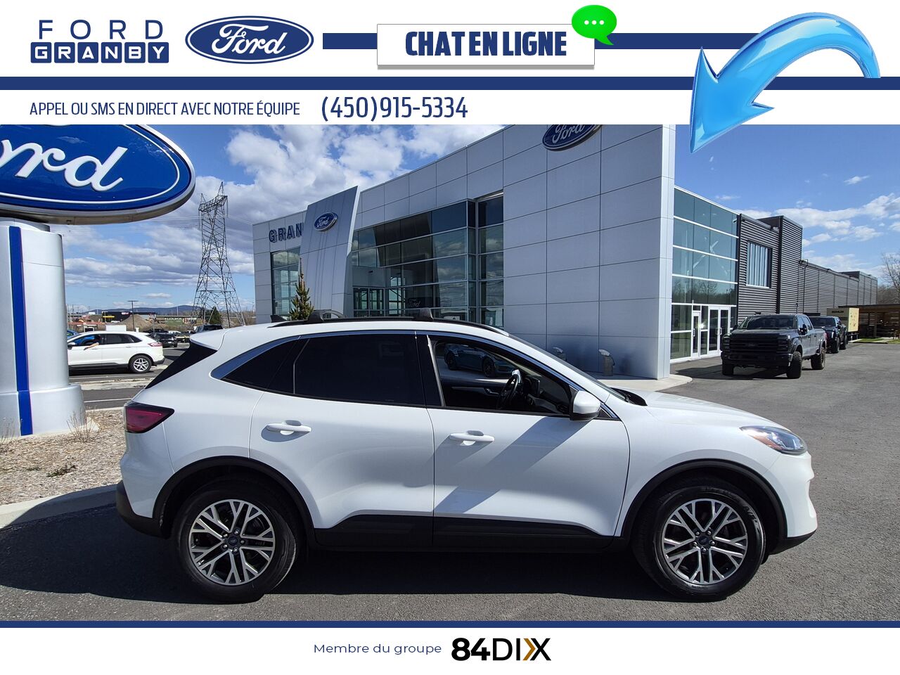 2020 Ford Escape White Granby - photo #7
