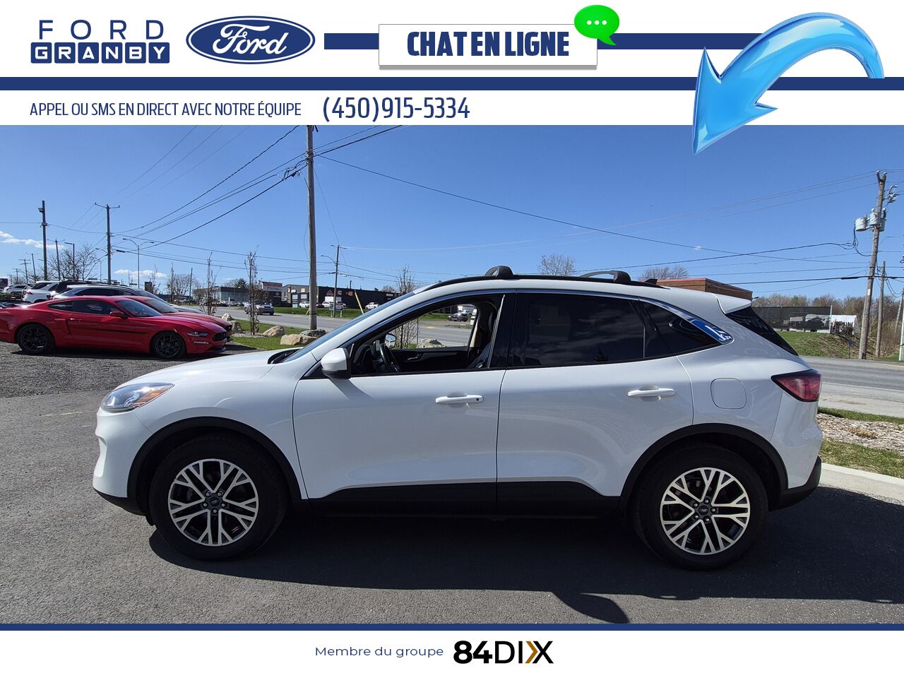 2020 Ford Escape White Granby - photo #3