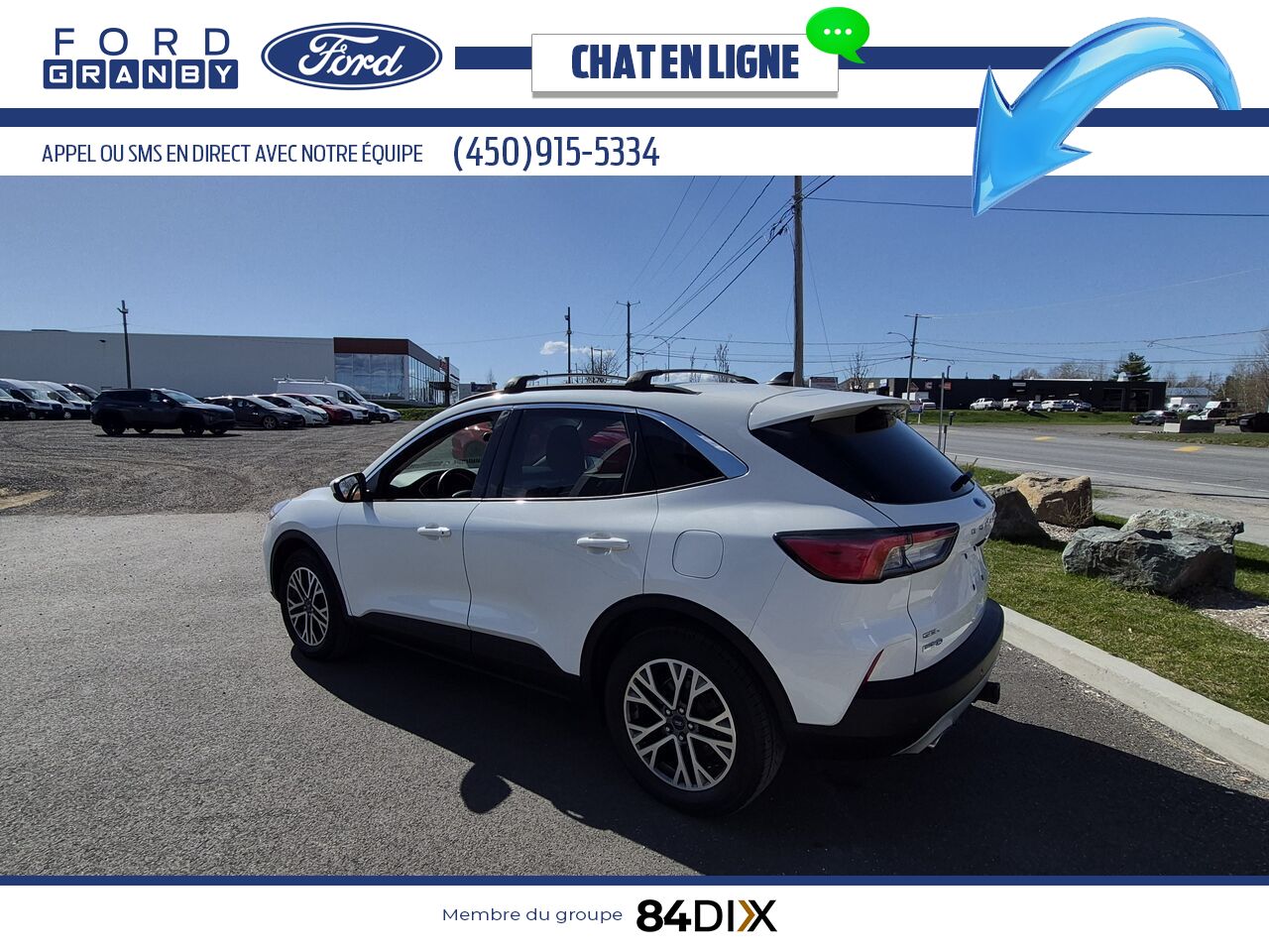2020 Ford Escape White Granby - photo #4