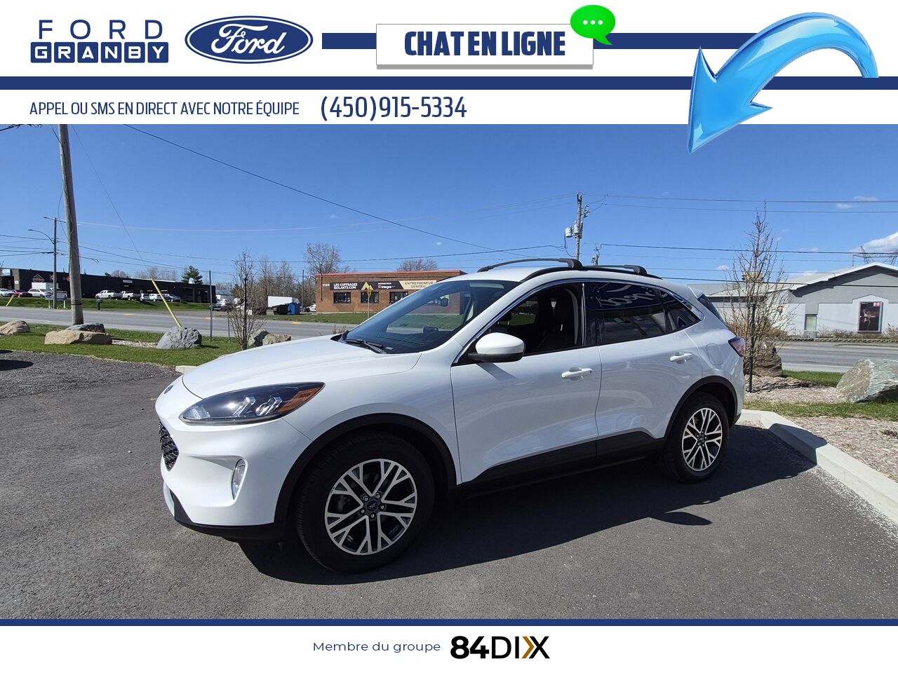 2020 Ford Escape White Granby - photo #2