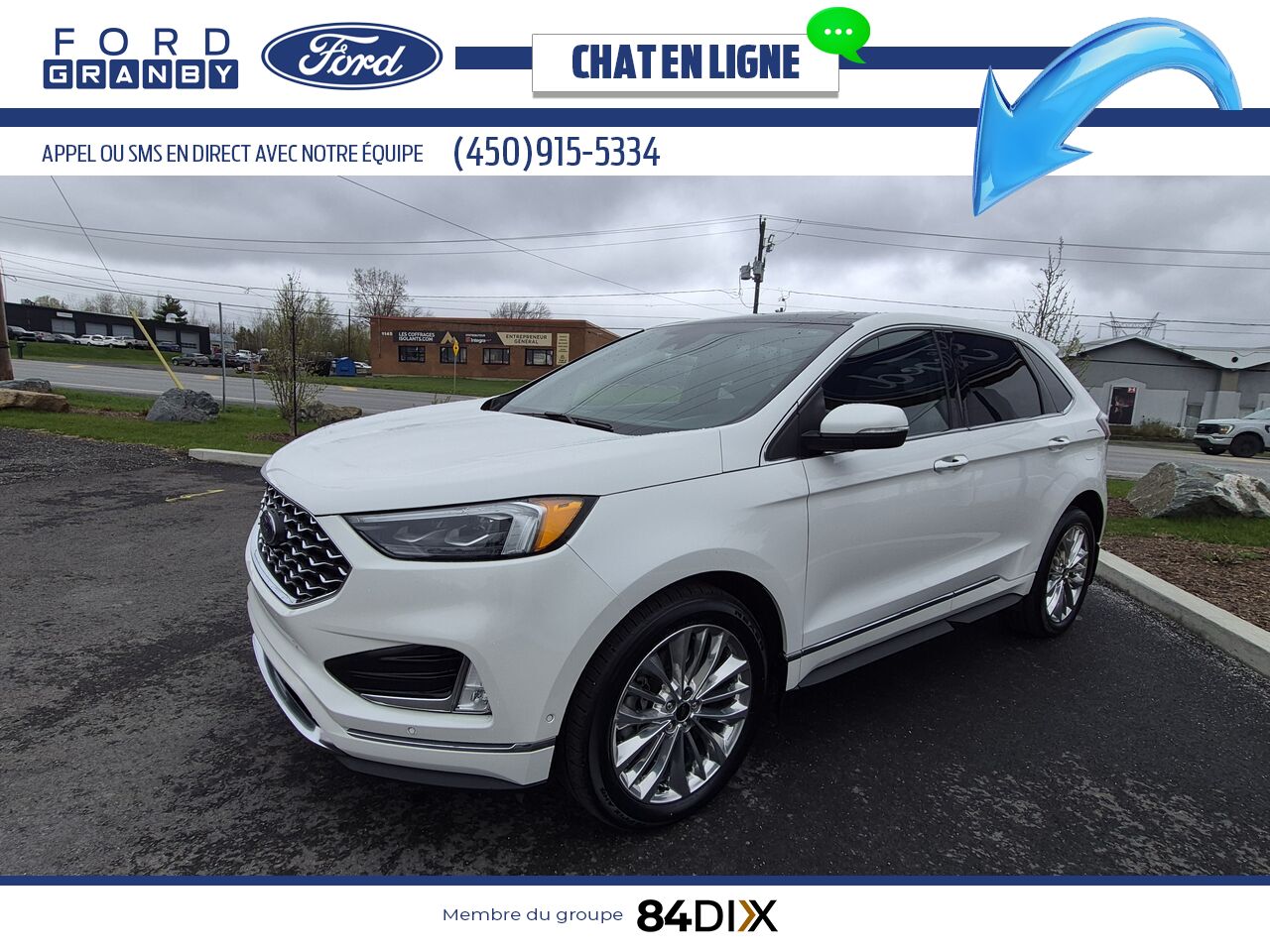 Ford Edge 2020 Blanc Granby - photo #2