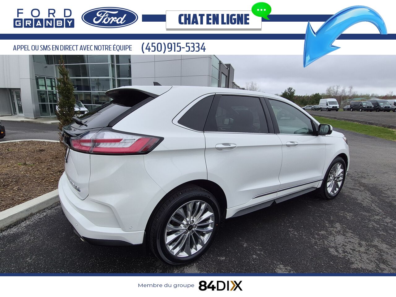 Ford Edge 2020 Blanc Granby - photo #6